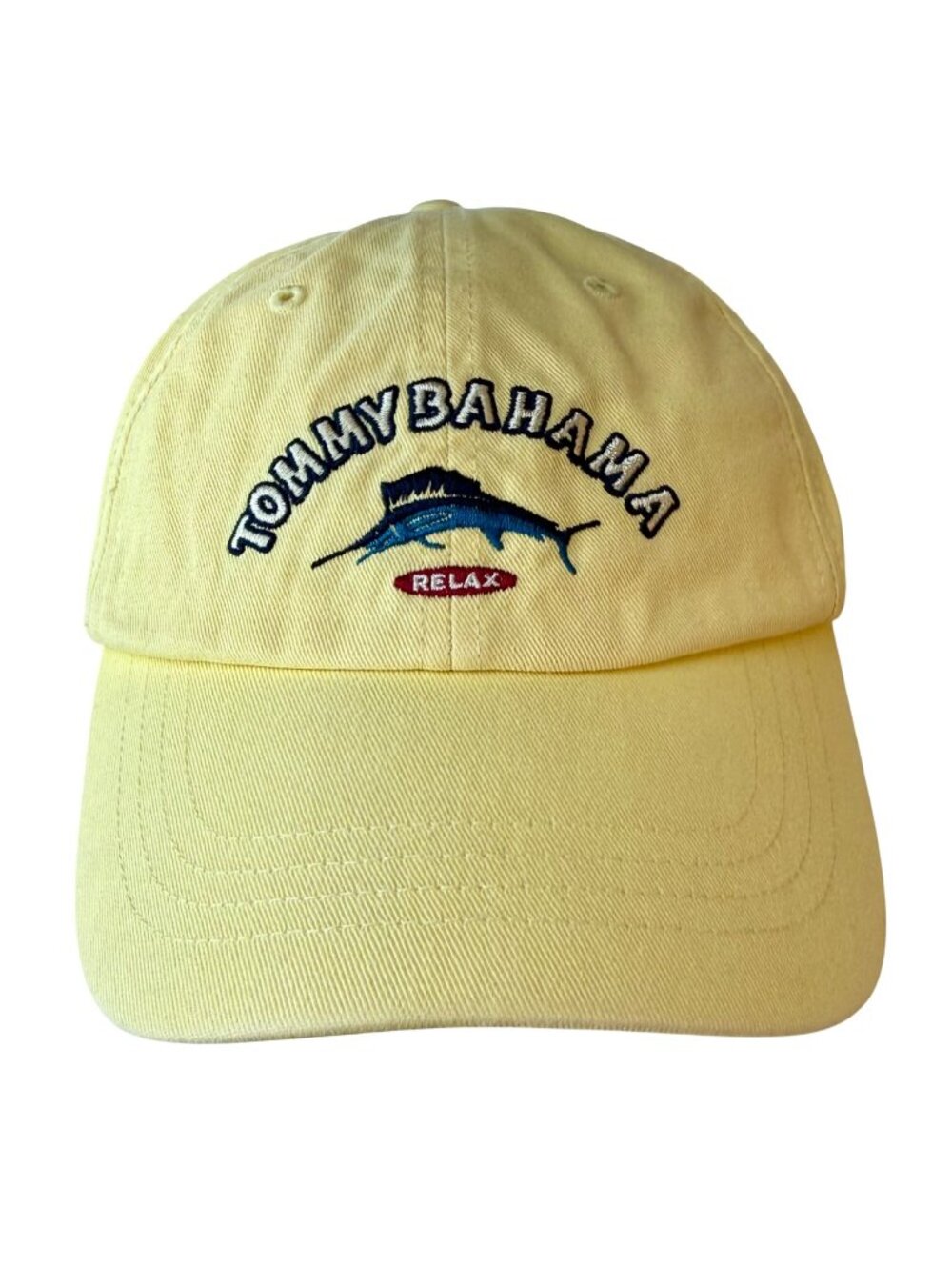 Tommy Bahama RELAX Marlin Hat Yellow NWOT Crazy Cuban Cocktail Recipe Inside